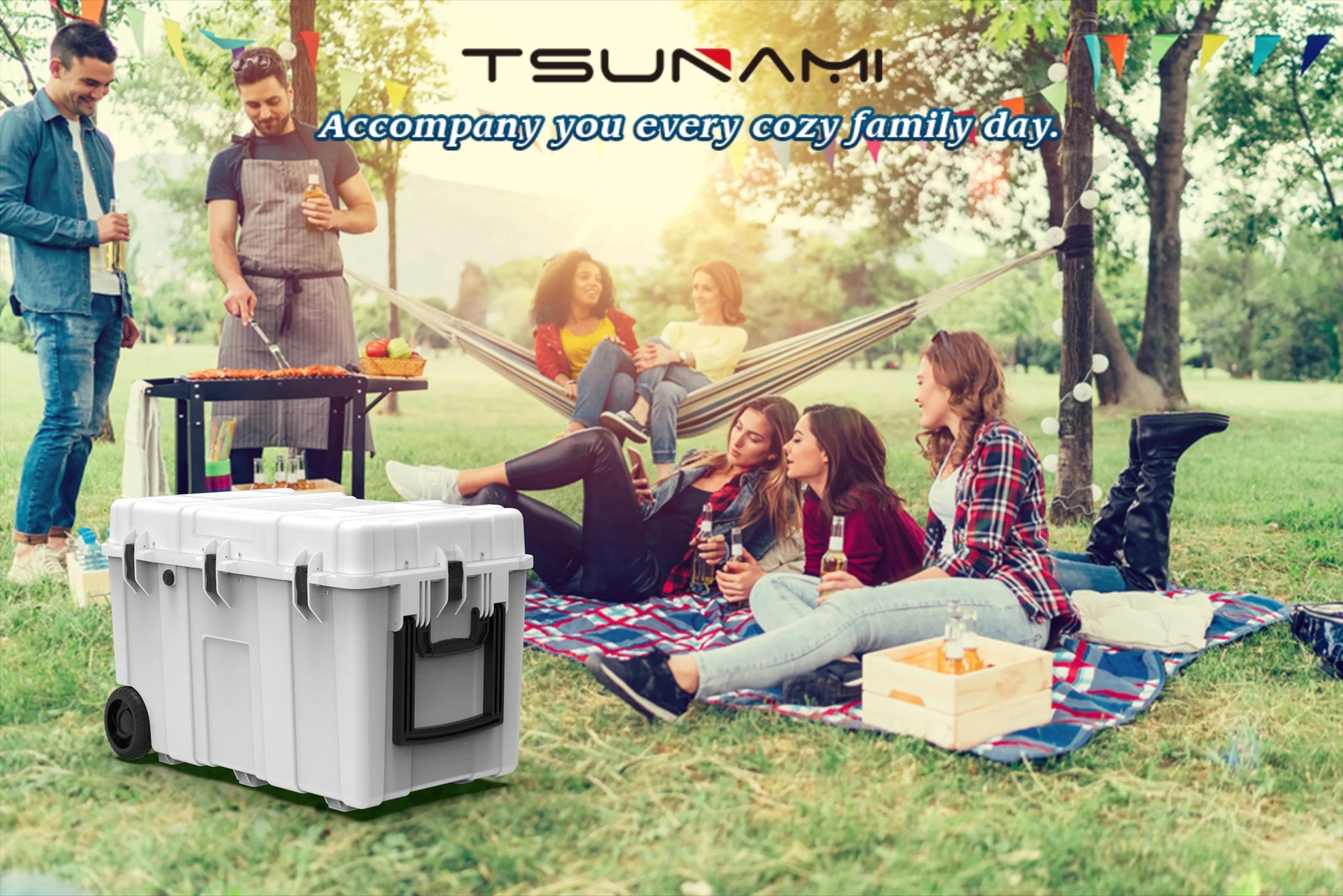 Custom color logo 90qt marine cooler cooler foam box frozen fish injection cooler box for carp fishing