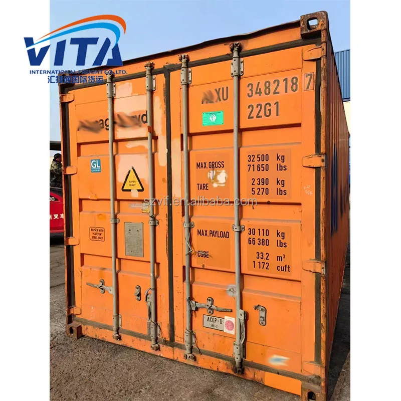 used Stock Price Sea Transportation 20Ft Iso Dry Cargo Shipping Container 40 Foot For Sale
