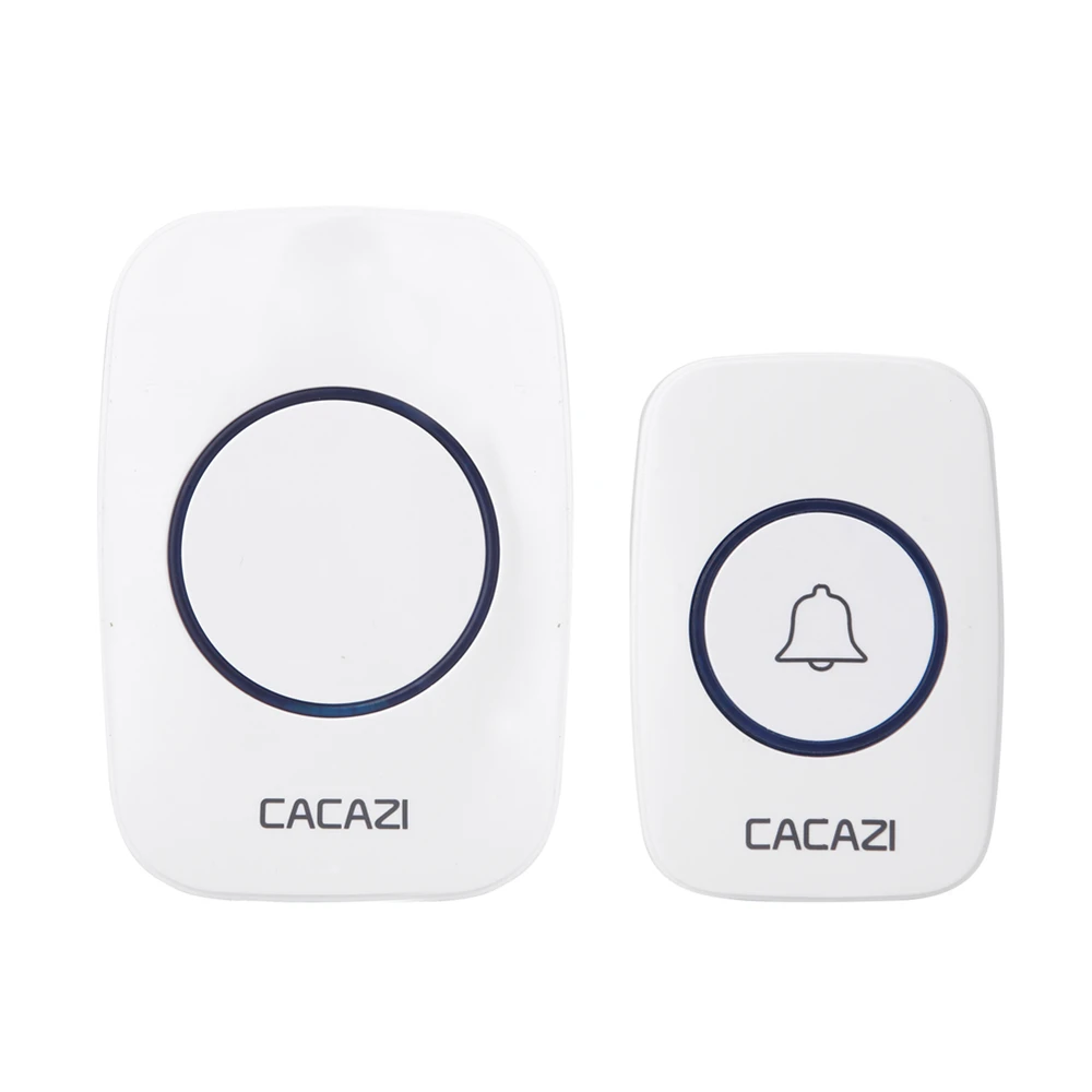 Cacazi Eu Uk Us Plug 300M Remote Intelligent Doorbell Waterproof Wireless Ring Smart Doorbell With Led Right