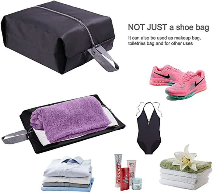 
Travel Shoe Bags Waterproof Nylon with Zipper for Men & Women 