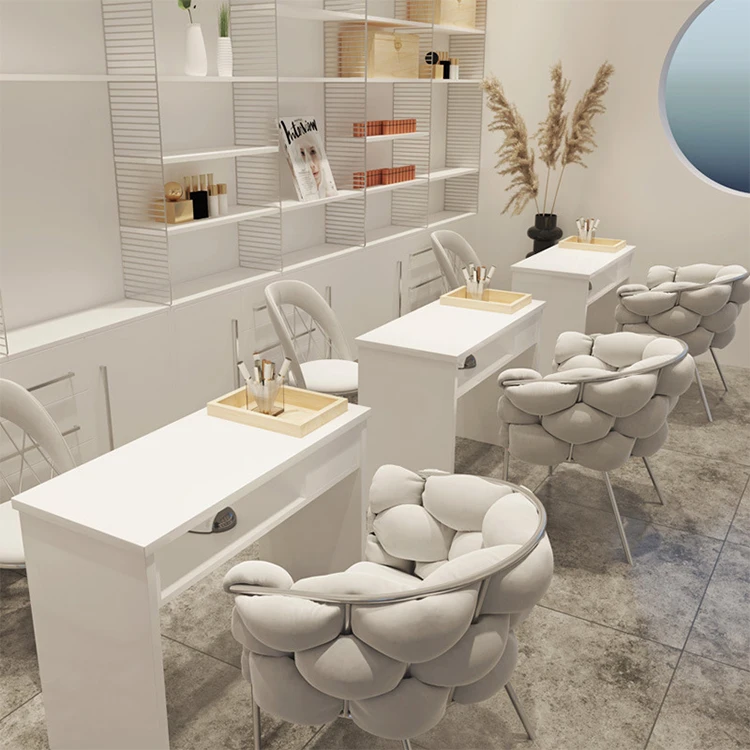 Wholesale nail art table manicure table and chair set professional salon nail tech tables nageltisch manicure station