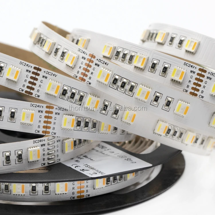 Новое поступление полноцветная светодиодная лента WRGBWW DC24V SMD 5050 RGB CCT 5 видов цветов in 1