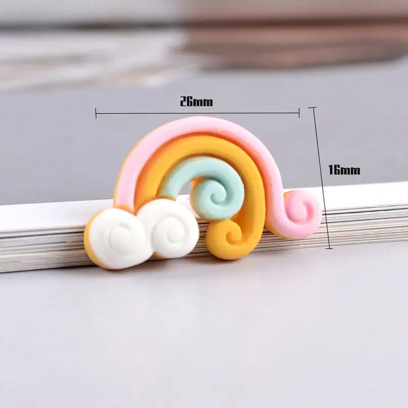 Cartoon clouds meteor rainbow crown diy resin jewelry accessories resin crafts