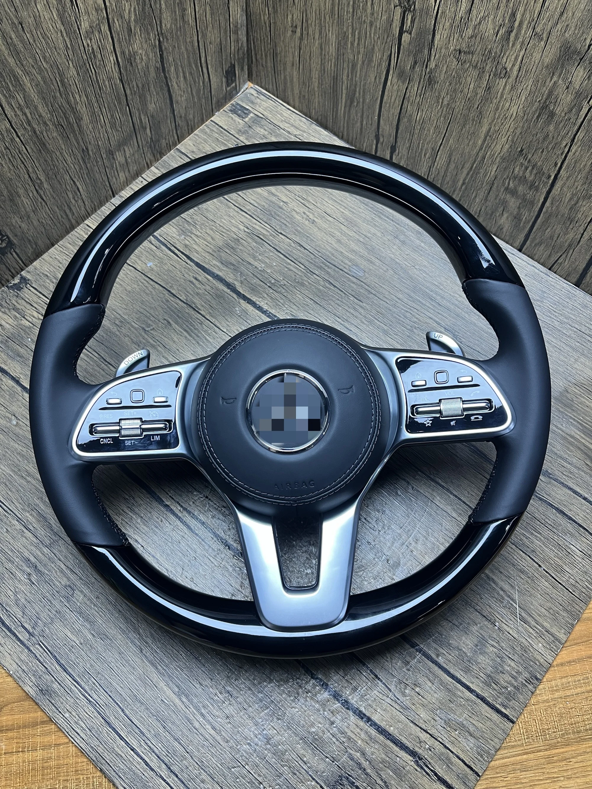 Полностью Кожаный руль для Mercedes Benz AMG Руль Новый S223 C206 232 E213 W223 ooled
