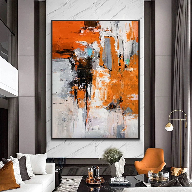New Design Oversized Office Home Decoration Acrylic Artwork Contemporary Wall Art Hand Painted Modern Abstract Art Paintings