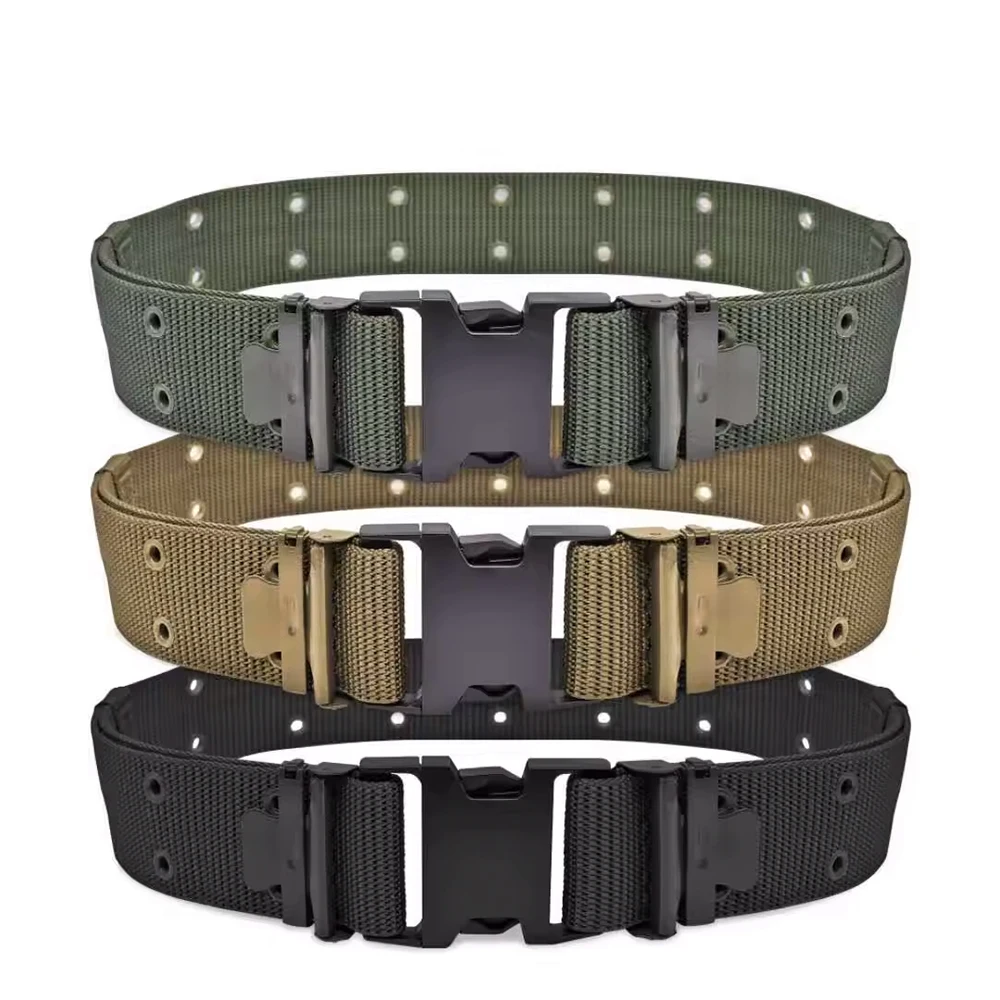 Nylon Adjustable Quick Release Metal Buckle Cinturon Tactico Negros Duty Belt Men Nylon Web Work Tactical Belt with Cobra Buckle