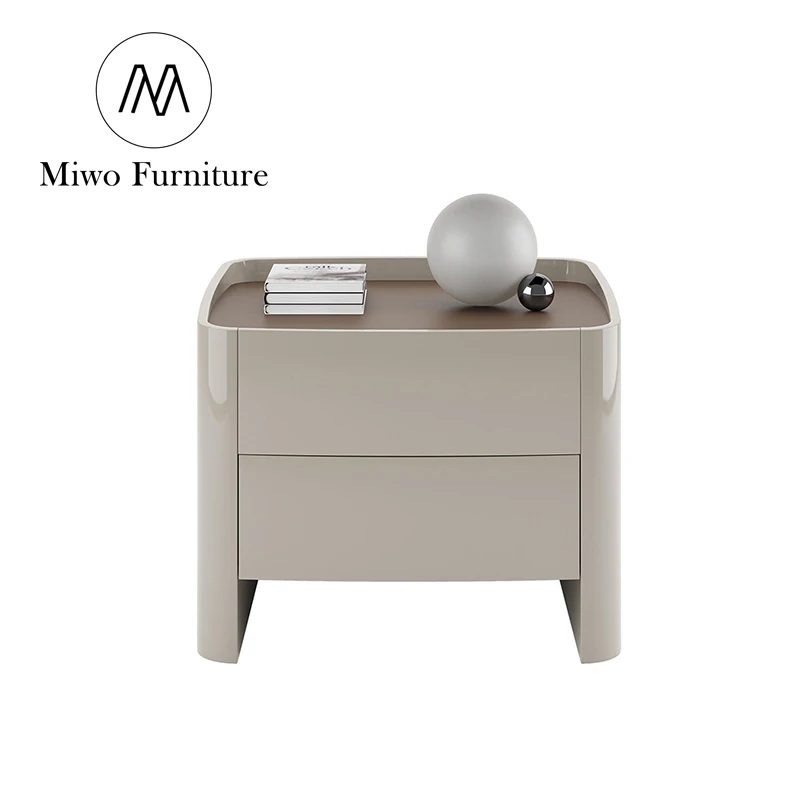 hotel white nightstand Bedroom Modern Luxury bedside cabinet With 2 Drawer chest storage bedroom bedside table Italian furniture
