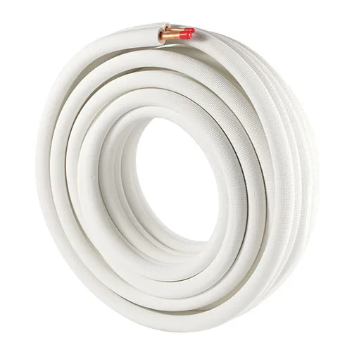 White PE Air Conditioning Insulated Copper Pipe For Air Conditioner Installation Kit