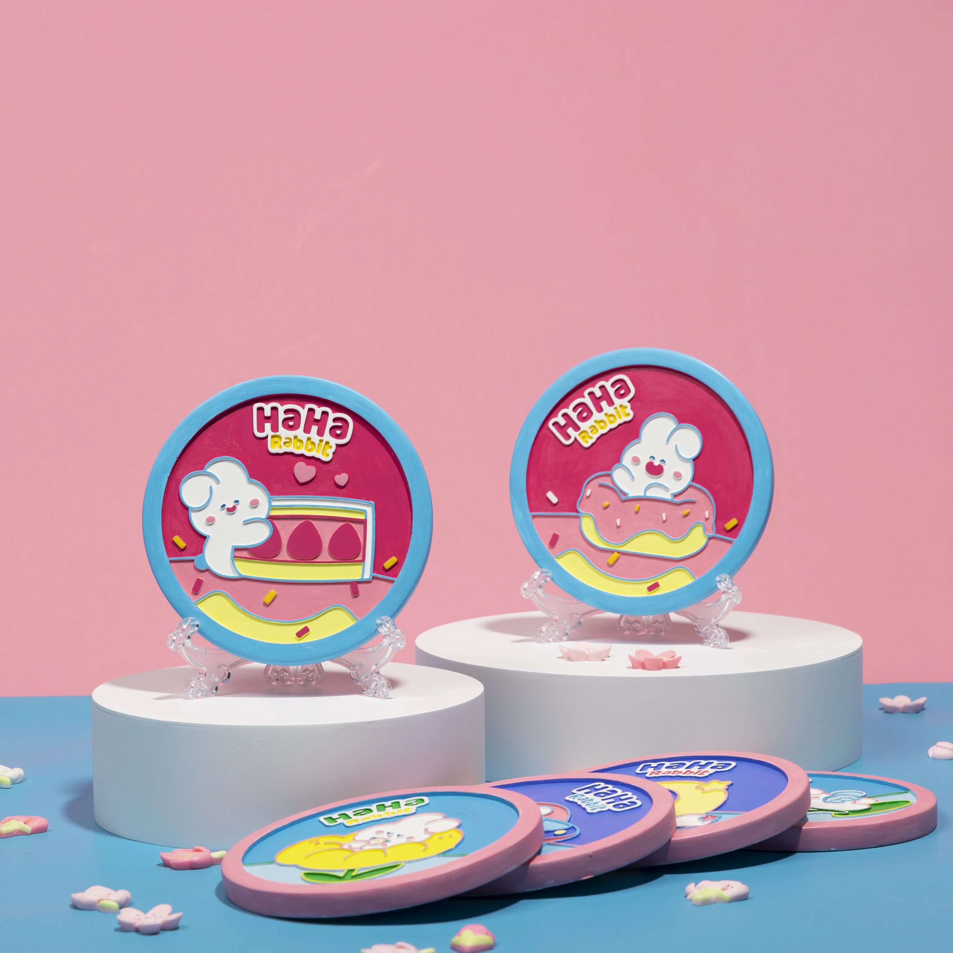 New product ideas 2024-Haha Rabbit diy children toy gypsum art Painting plaster craft drawing educational toy as gift for kid