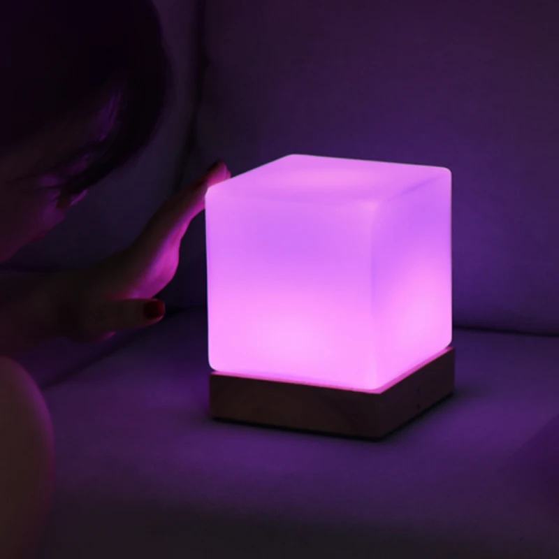 professional factory modern designer Bar colors smart home decor RGB atmosphere rechargeable rgb 3d night light table lamp