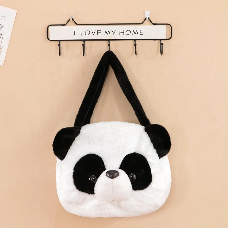 2023 wholesale Kawaii animals Panda  Plush Bag Backpack Stuffed Anime Handbag Cartoon Plush Backpacks For Girl Gift