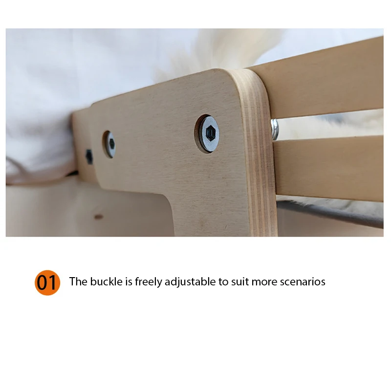 New Original Design Indoor Comfortable Kitten Hammock Perch Foldable Hanging Cat Bed With Cushion