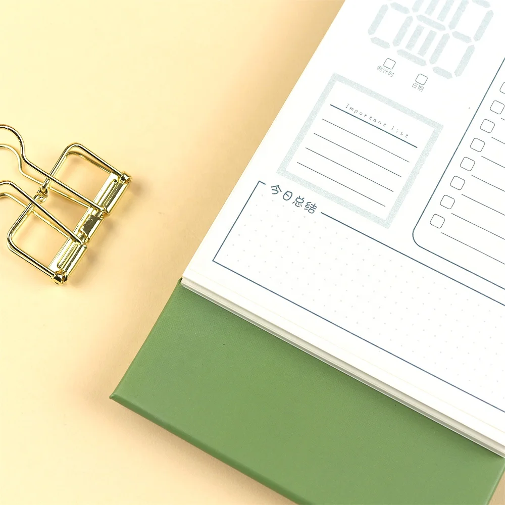 2024 Simple Desk Calendar Notebook Desktop Decoration Schedule Plan Calendar Weekly Perforation Coil Binding Table Calendar