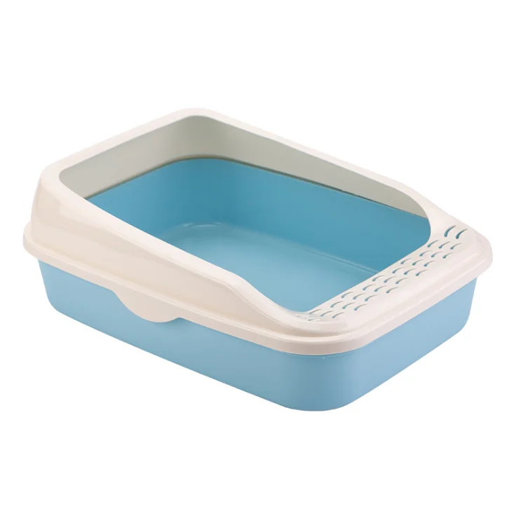 Home Pet supplies wholesale Semi closed square self cleaning litter box big cat potty pet toilet