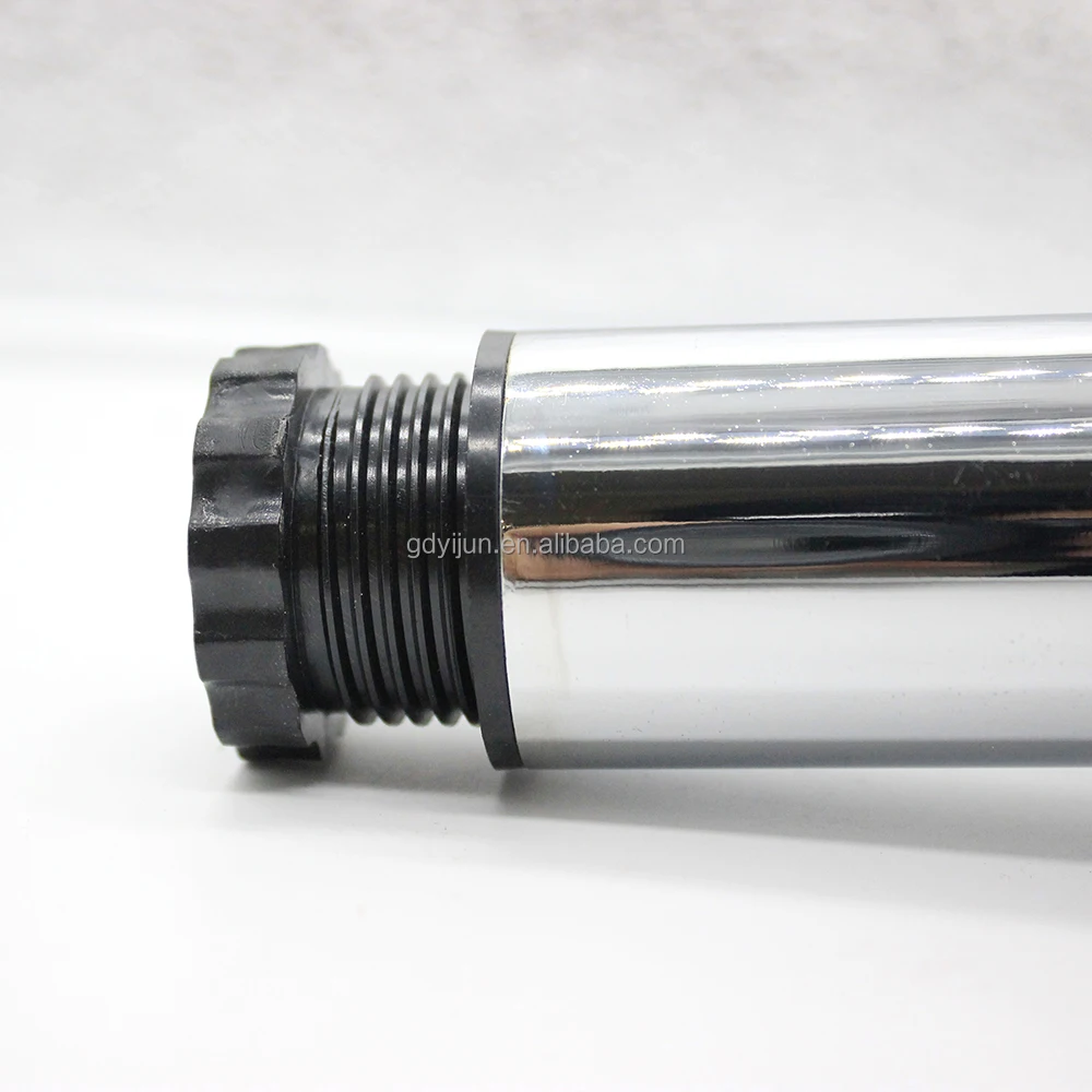 Cheap straight tube iron material grey color sofa leg cylindrical shape aluminum sofa accessories legs