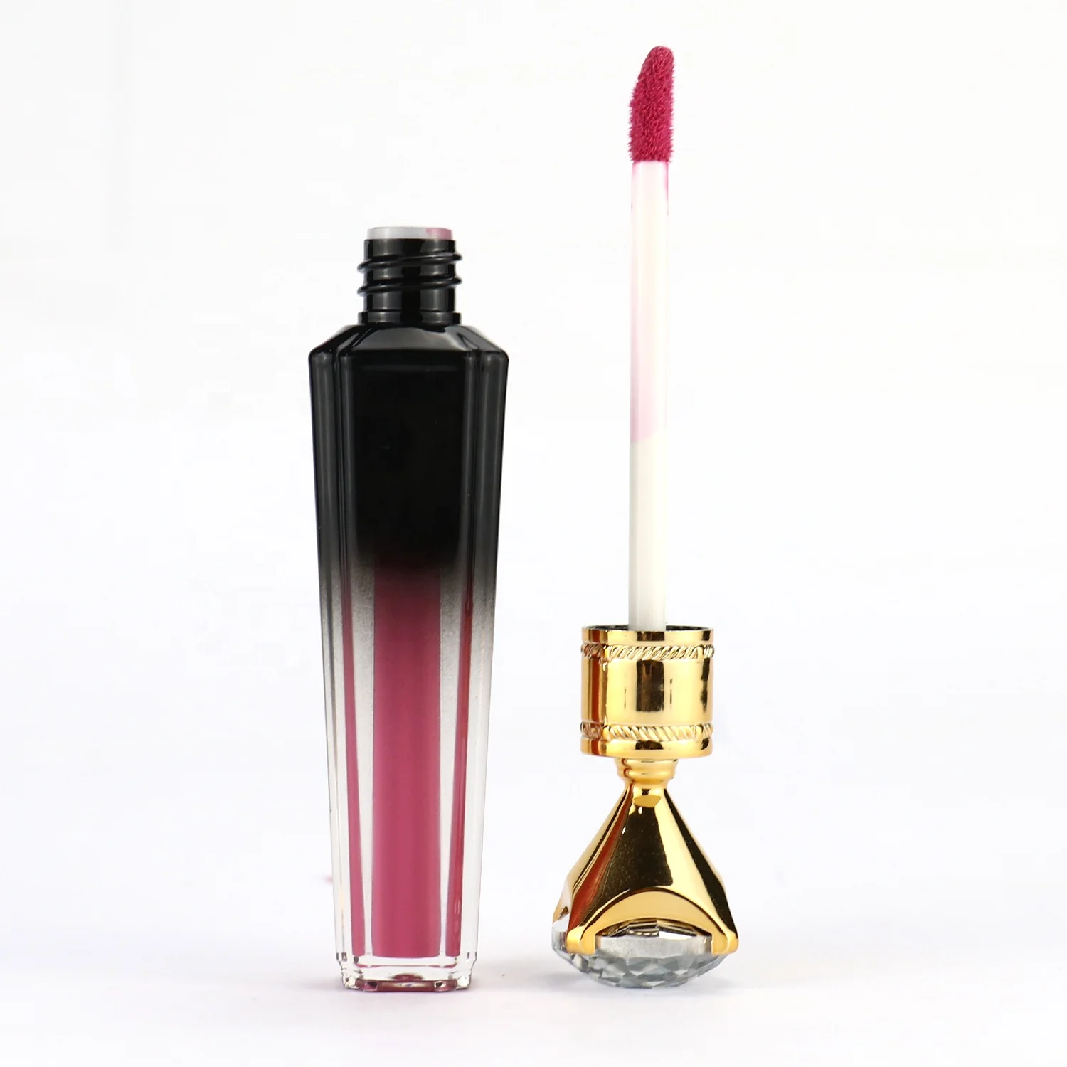 Makeup Clear Lip Gloss Lipgloss Organic Lip Gloss Private Label Gradient Diamond Tube Lipgloss