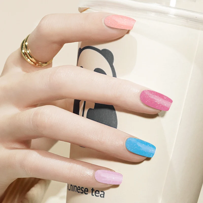 Colorful Gel Polish With Rubber Base High Gloss And Sparkle Soak Off Gel Shimmer Rubber Base