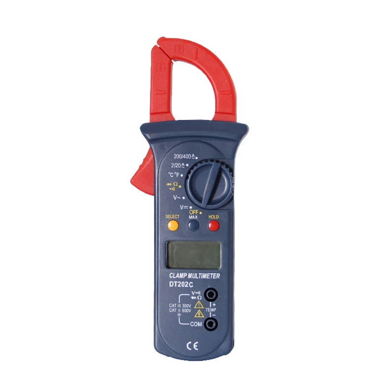 
digital clamp Meter DT202C with Temperature with Continuity with Buzzer Data Hold 