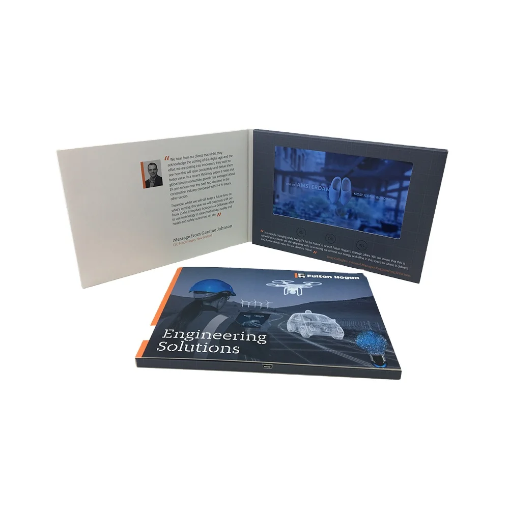 
A5 7inch HD china video brochure For Advertising 