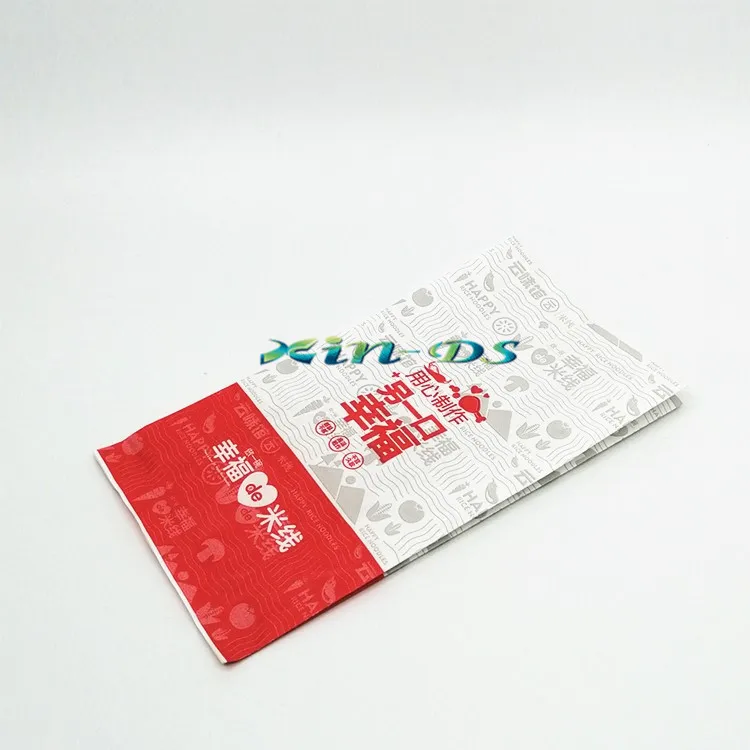 Small Bag Fried Food Custom Greaseproof  Bag  Ice Cream Bubble Waffle Churros Bread Paper Bag for Baking Shop