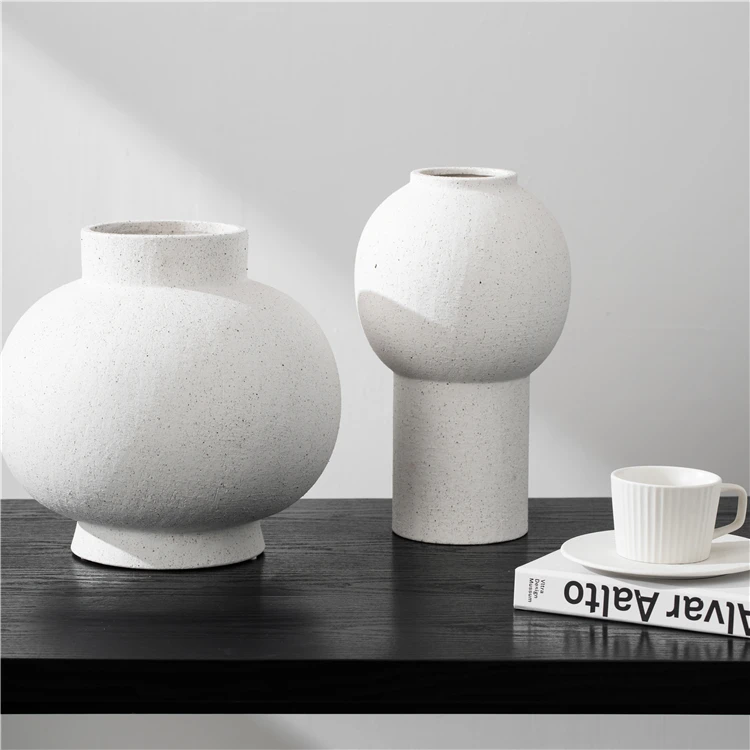 Nordic elegant home wedding decoration vase art ornament white ceramic decorative flower vases