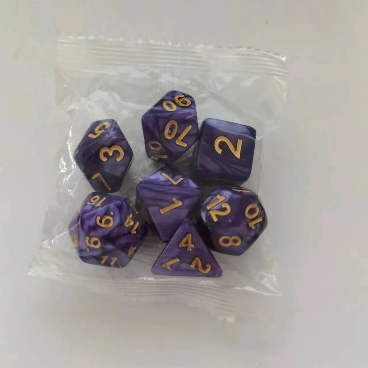 Wholesale DND Dice Sets 7 Polyhedral Dice for Dungeons and Dragons, Role Playing Table Game