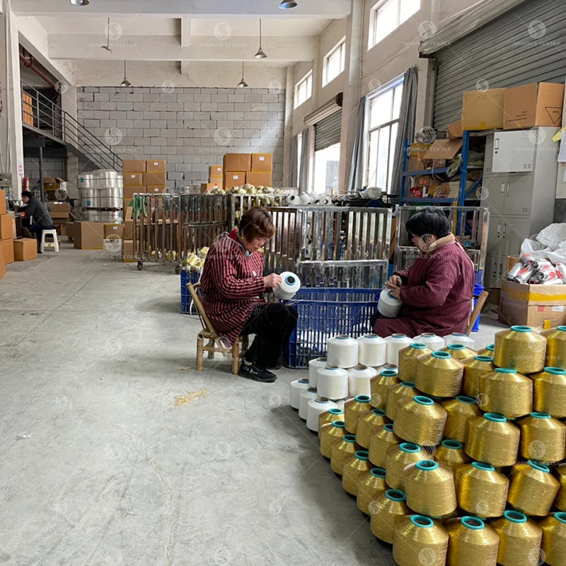 Dongyang Factory Direct Supply Low MOQ Quantity For Knitting Lurex Yarn silver yarn MX Type Metallic Yarn
