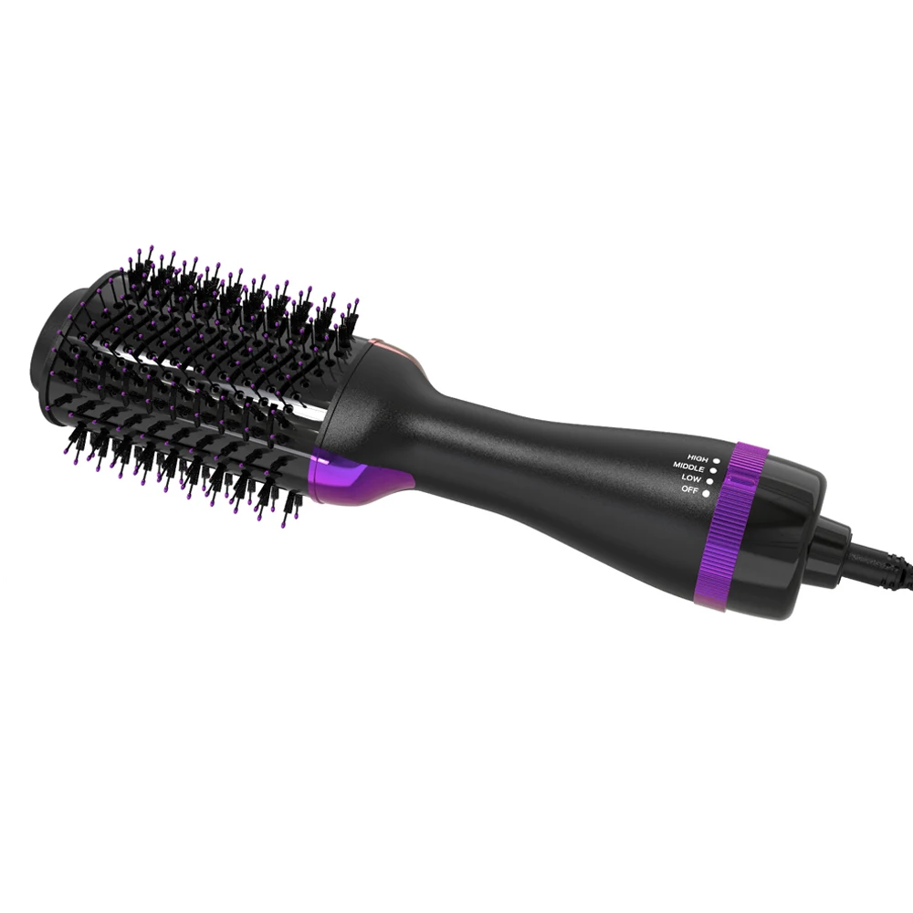
Blow Dryer Brush Hair Dryer & Volumizer Hot Air Brush Ceramic Electric Blow Dryer Styler Negative Ion Straightener Styling Brush 