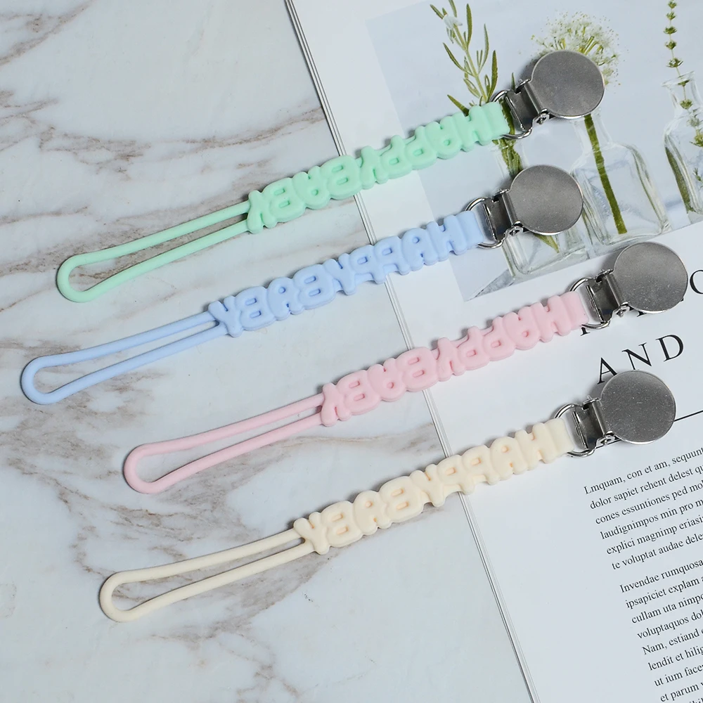 Новинка, Лидер продаж на Amazon, оптовая продажа, Детская цепочка из пищевого силикона для прорезывателя для соски, пустышки