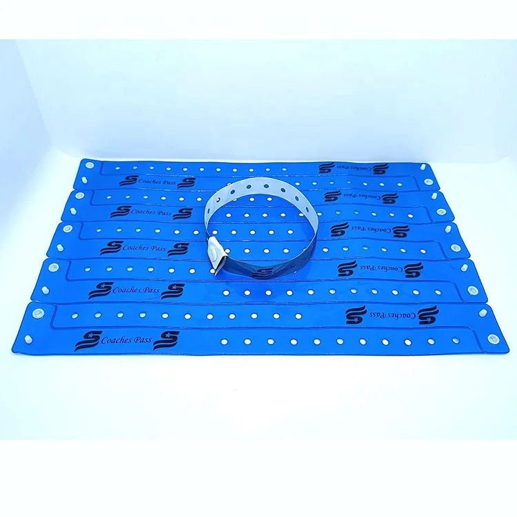 Custom High Quality Soft Comfortable Waterproof PVC Wristbands Customized Identity Vinyl ID Bracelet Wristband For Event