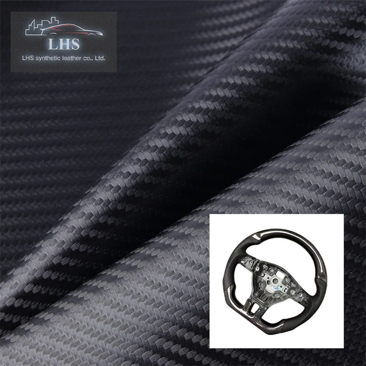 Factory Price Car Leather Interior Upholstery Roll Steering Wheel Cover Genuine Univer Carbon Fiber Leather