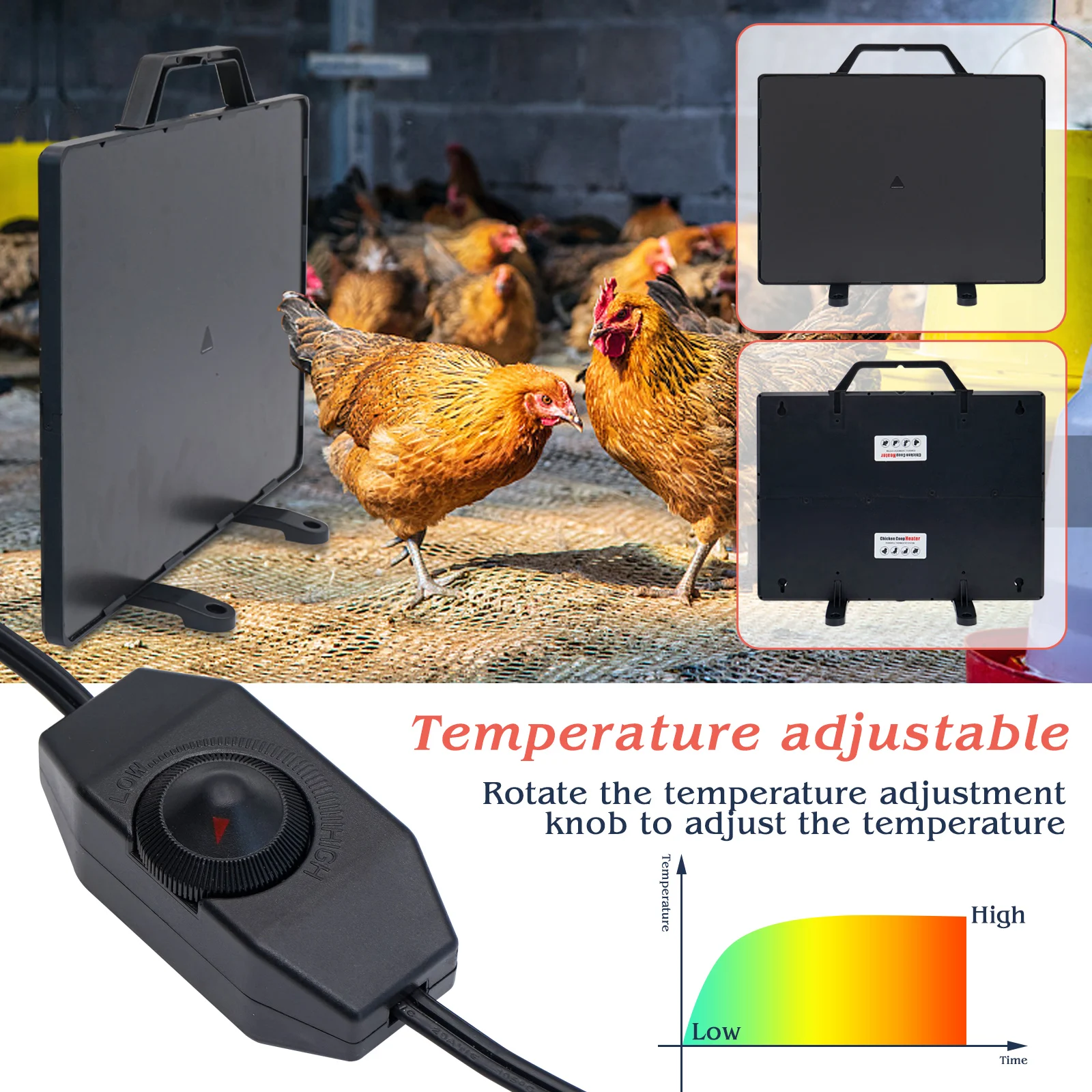 Poultry Farm Chicken House Heater Temperature Adjustable Electric Chicken Coop Heating Plate for Sale