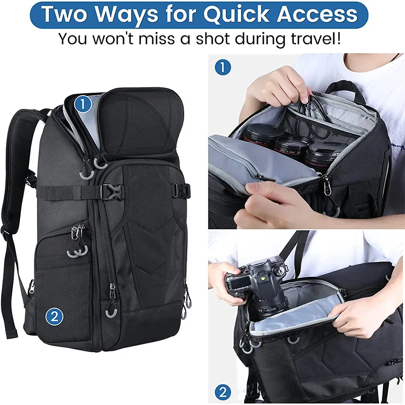 OEM Oxford Camera Video Bags Backpack Photography Bagpack for Outdoor Travel Large Capacity Waterproof Digital Gear Camera Bags