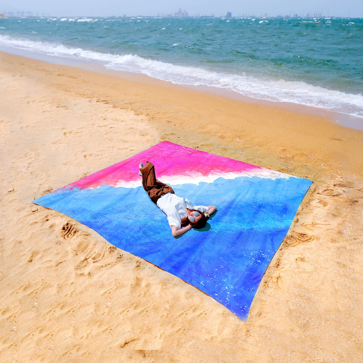 Custom Design Durable Beach Picnic Mat Outdoor Portable Blanket Sand Free Mat Waterproof