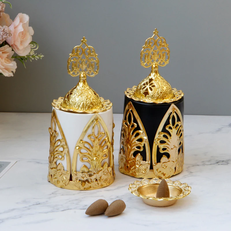 Custom Ceramic Incense Burner & Incense Holder for Cone Incense with Ash Catcher