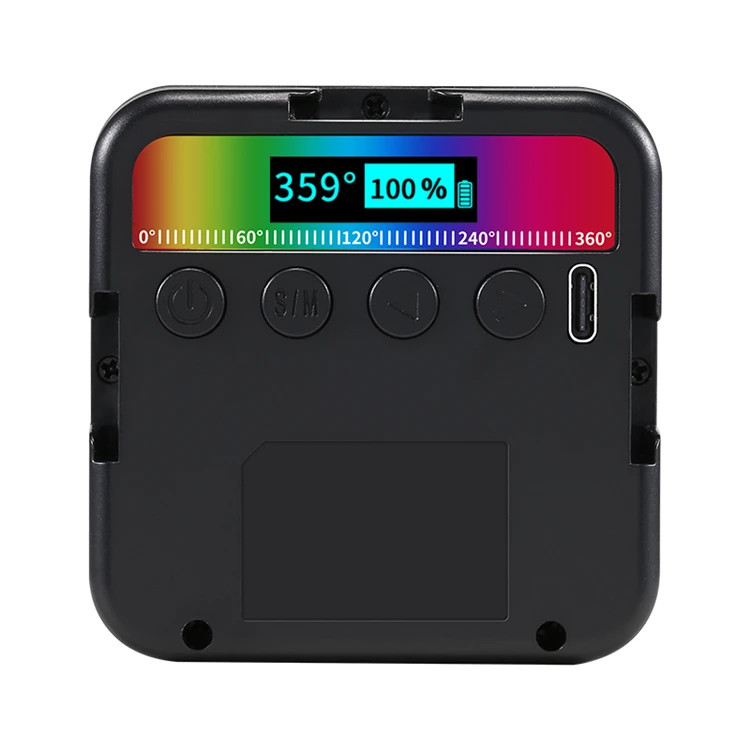 
Portable Magnetic Mini Rechargeable Led Rgb Live Video Fill Light With 3 Cold Shoe 