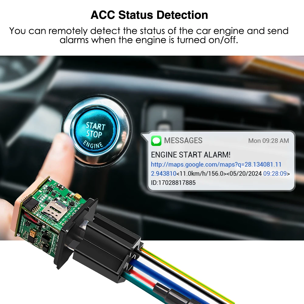 Car Immobilizer Cut Off Engine Mini Hidden Spy 4G Motorcycle Vehicle Locator MiCODUS MV930G Relay Tracking GPS Tracker Device