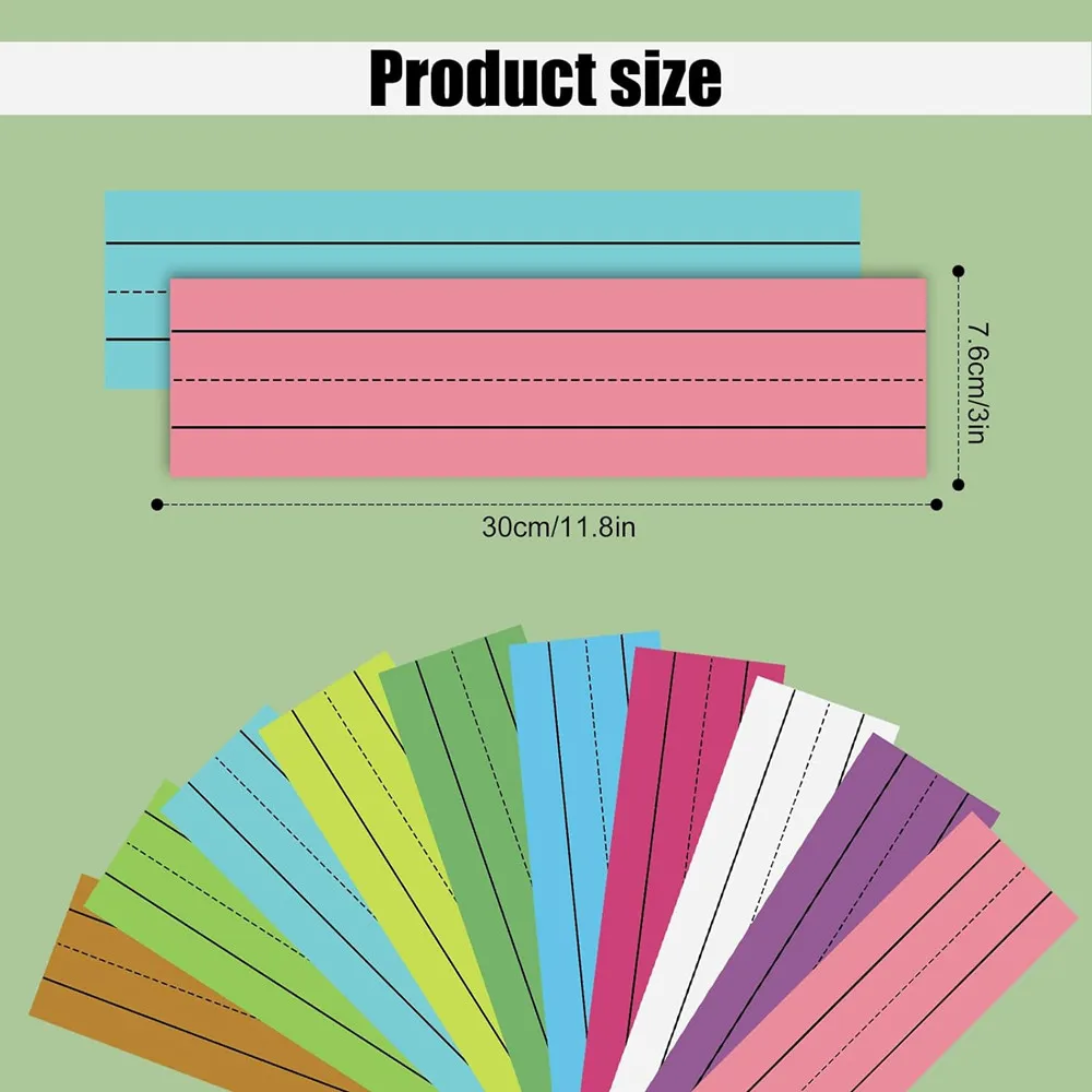 Custom Dry Erase Writing Strip Magnetic Sentence Strips Lined Sentence Learning Strip for Classroom