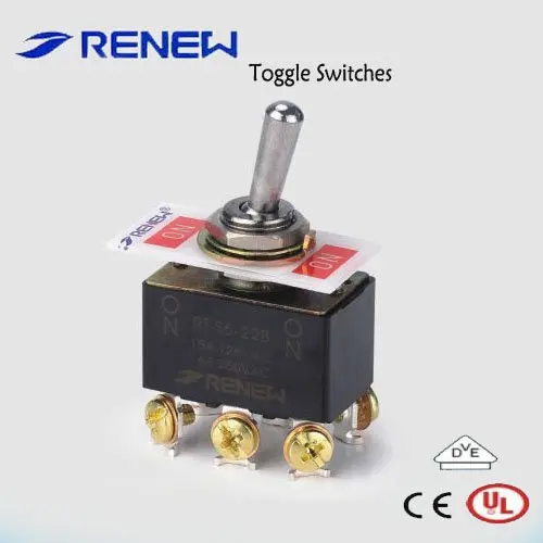DPDT ON ON small toggle switch for industrial use