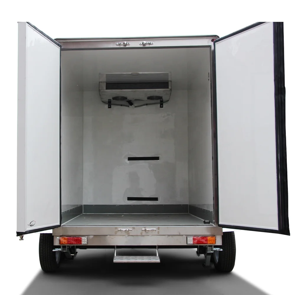 cold storage trailer freezer trailer for sale Design refrigerator cooling food trailer truck van for sale