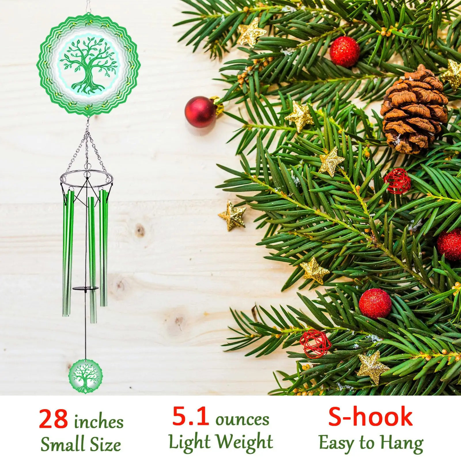 Stainless Steel 3D Mandala Hummingbird Wind Spinner Metal Memorial Wind Chimes Outdoor Garden Ornament Clearance Hanging Decor