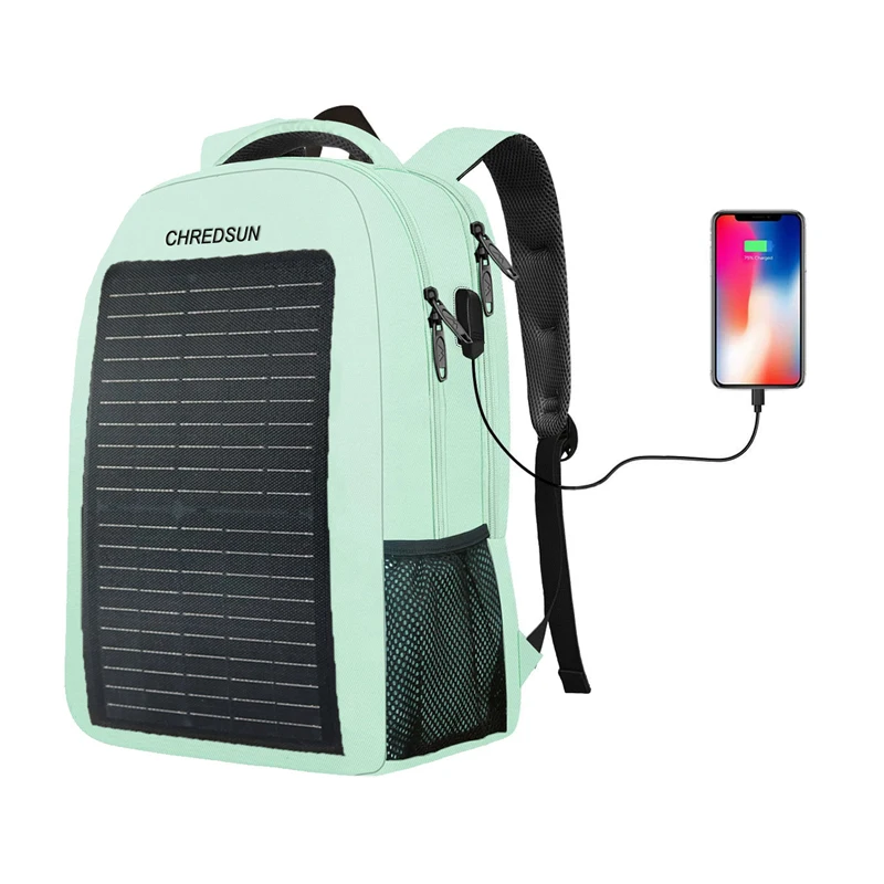 High Quality 10.4Watt Portable Outdoor Solar Power Backpack Charger With Water Bag For Hiking Sports Biking
