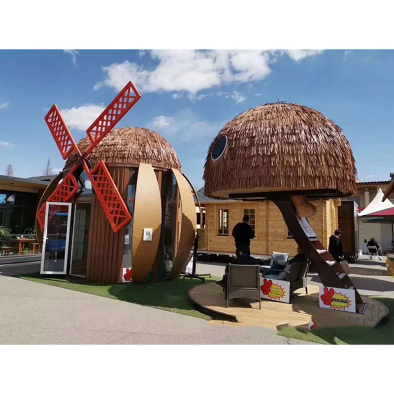 PE Easy Installation Straw Yellow Artificial Plastic Thatch for Tiki Hut Synthetic Thatch Roof