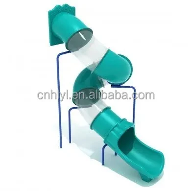 Customized Hot Sale Playground Spiral Plastic Tube Slide Transparent Slide for Kids and Adults