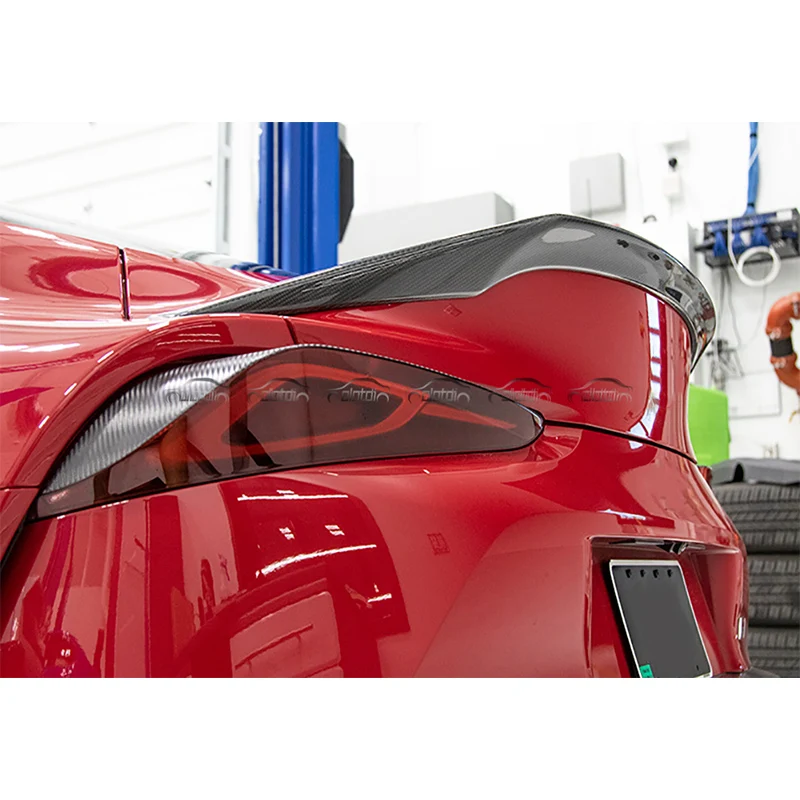 Carbon Fiber Boot Lip Rear Trunk Tail Wing Ducktail Spoiler For Toyota Supra GR MK5 A90 A91 2020+
