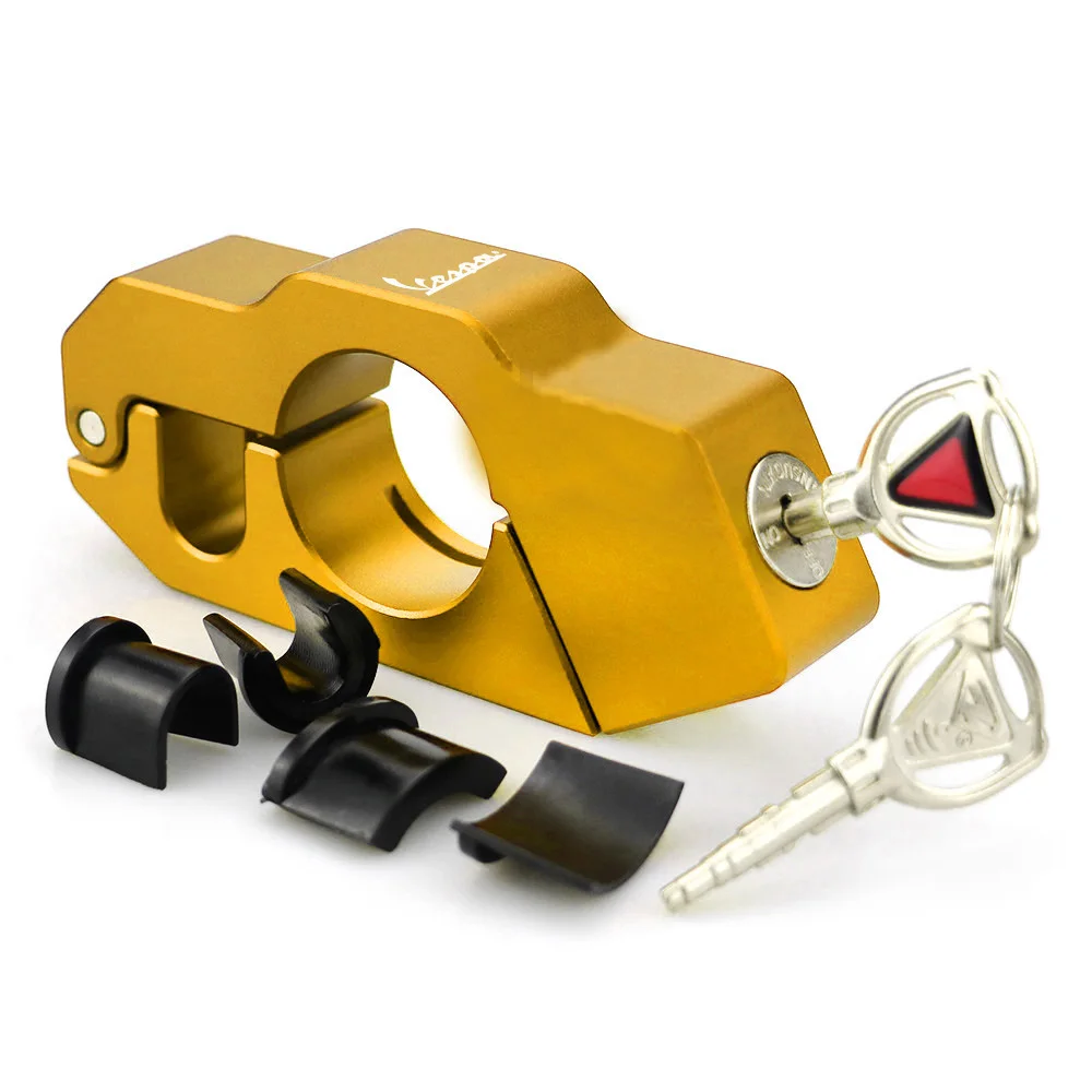 Motorcycle Handle Grip Lock Brake Lever Theft Protection Locks Red Accessories for Vespa GTS 250 300 Sprint Primavera 150 LX150