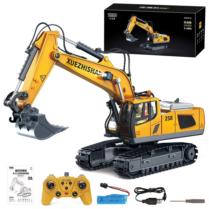 Cheap Factory Price Mini 1/20 Scale Alloy Electric Excavatir Toy For 2 To 4 Years Infancy