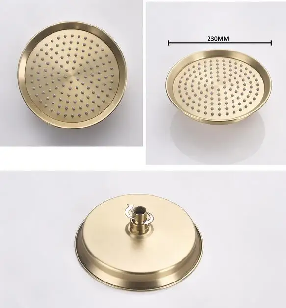 Wall Mounted 9 Inch  Shower Head Washroom Rain Shower Complete Mixer Set Bathroom Kit Shower System with Rough-in Valve