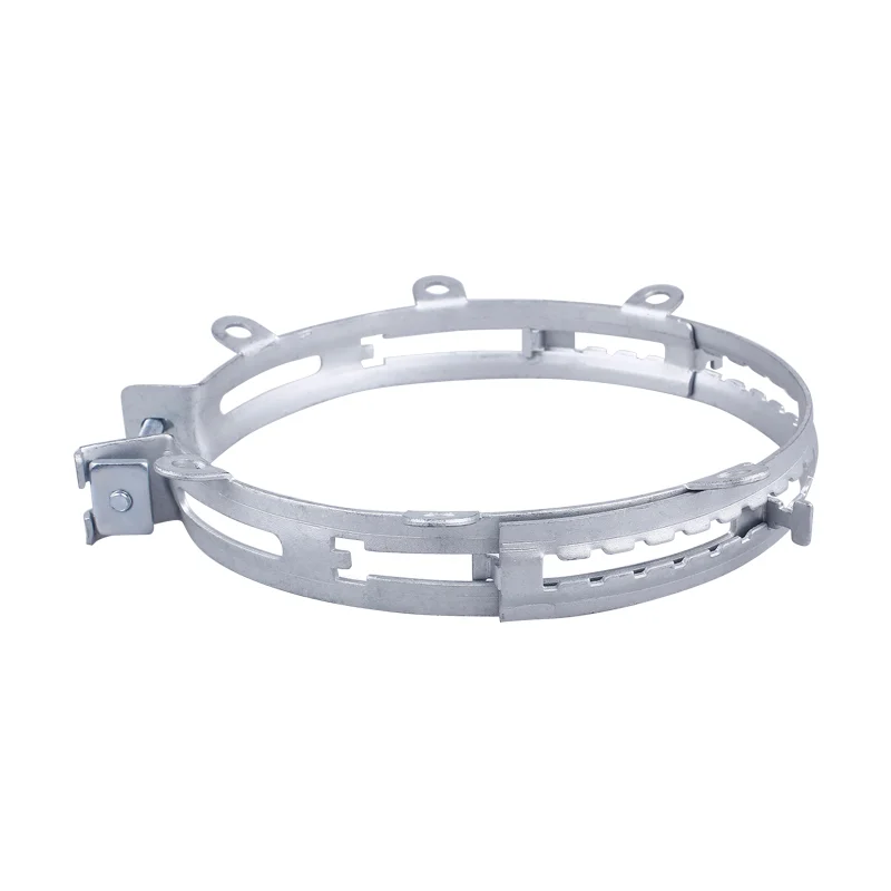 FTTH Adjustable Pole Mounting Cable Hoop Clamp Range 135-230mm Stretching Resistance Carbon Steel Anchor Fittings