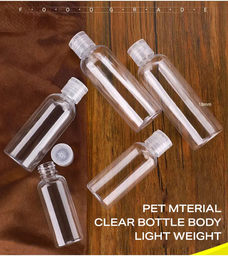 60ml 100ml 200ml 250ml cheap price pet water packing bottle for cosmetic clear plastic pet bottles for water